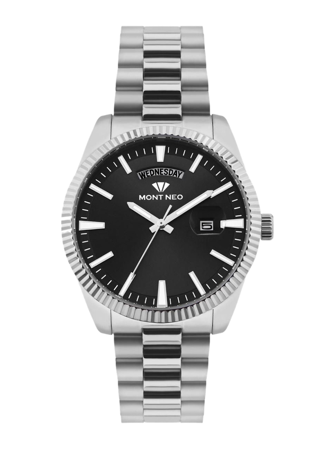 MONT NEO Men Dial & Stainless Steel Bracelet Style Straps Analogue Watch G3505D-M1104