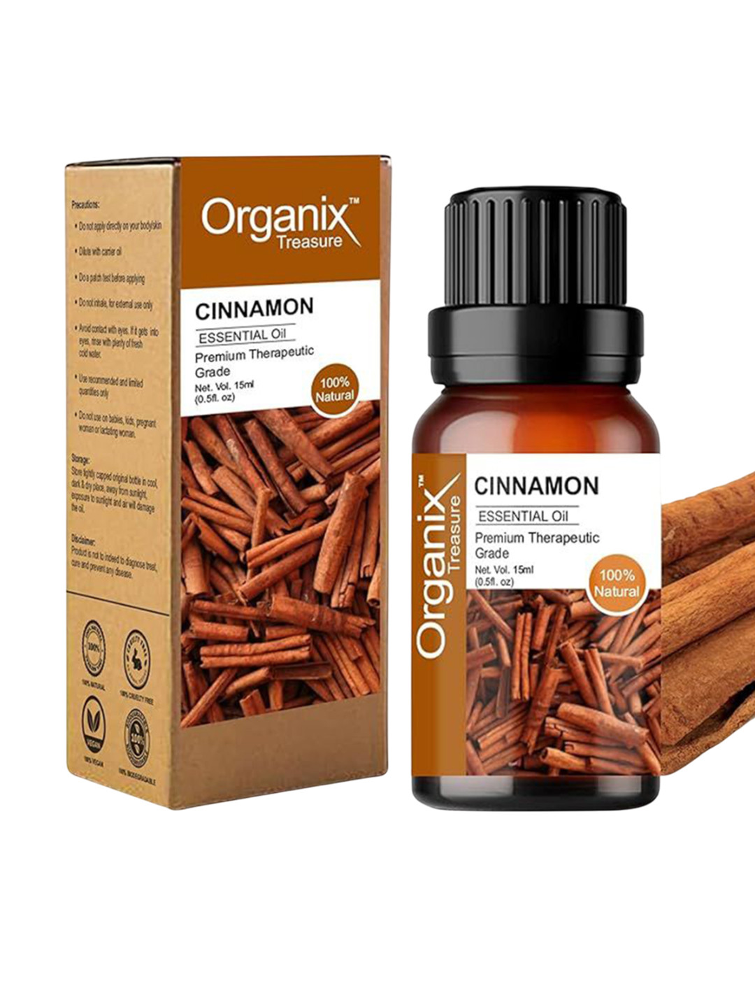 Organix Treasure Cinnamon Essential Oil For Hair & Skin - 15 ml
