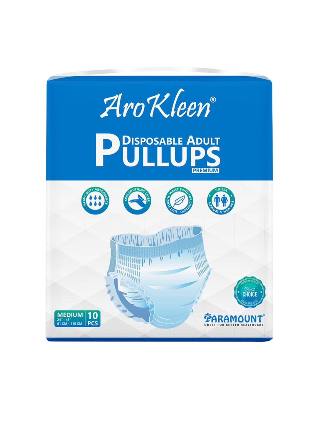 Arokleen Disposable Adult Pullups Diapers - 10 Pcs Each - Medium