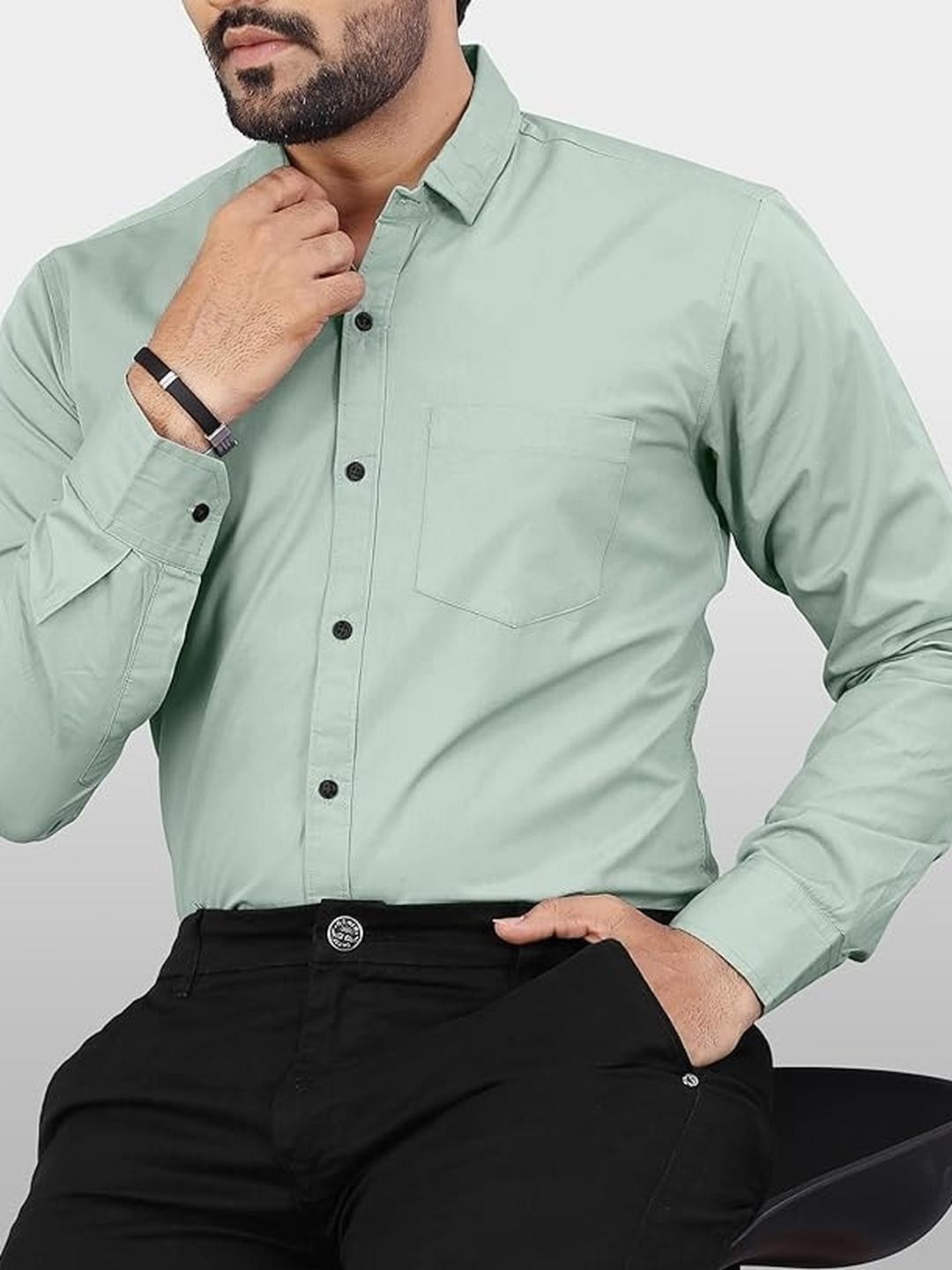 ISUEL FAB Men Metallic Cotton Shirts