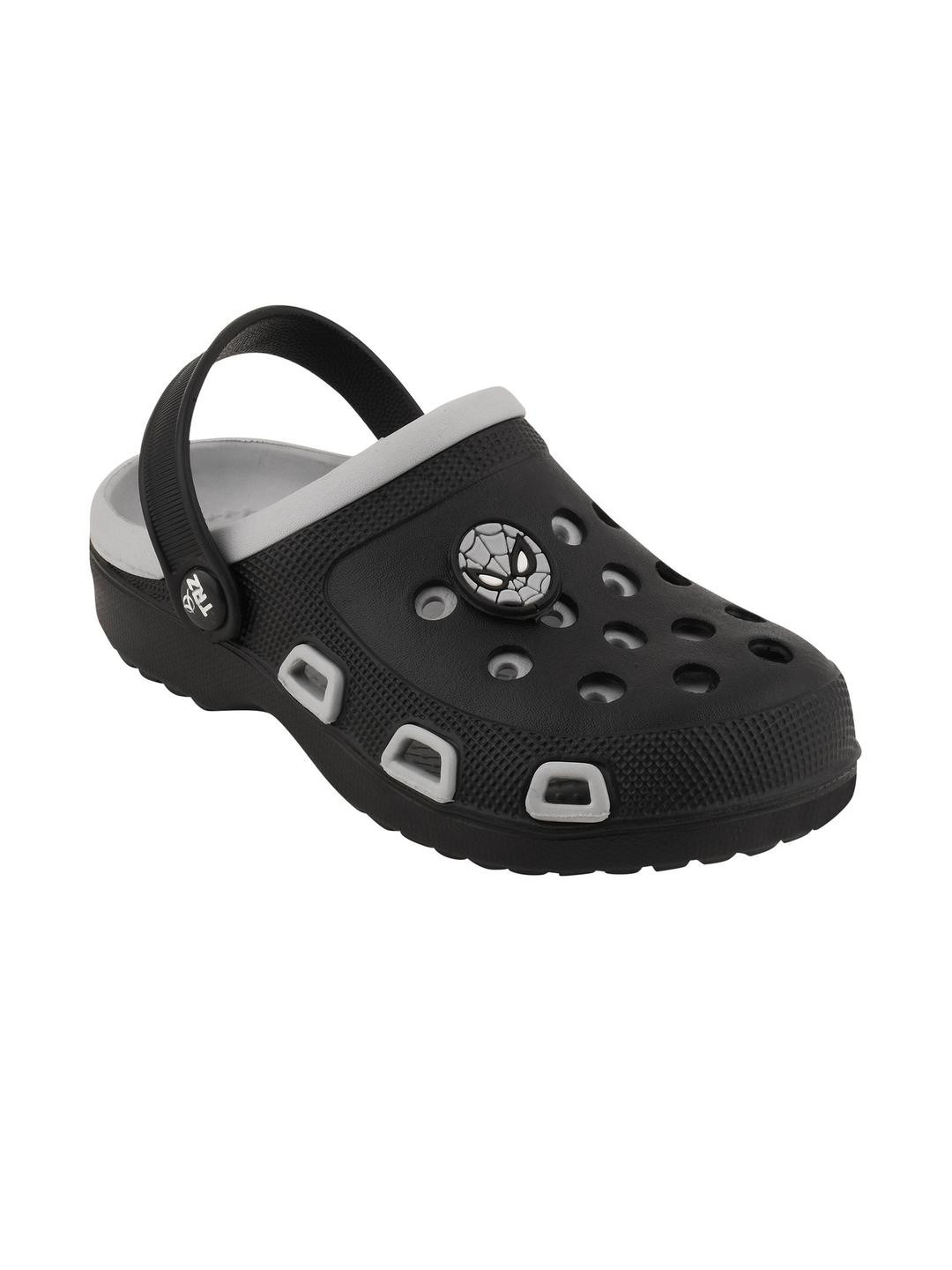 TRZ Kids-Unisex Black Rubber Clogs