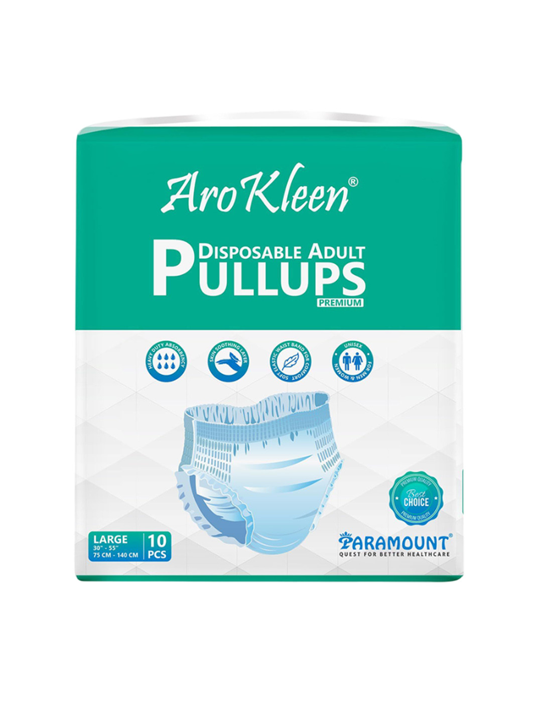 Arokleen Disposable Pull Ups Adult Diapers - XL- 10 Pcs