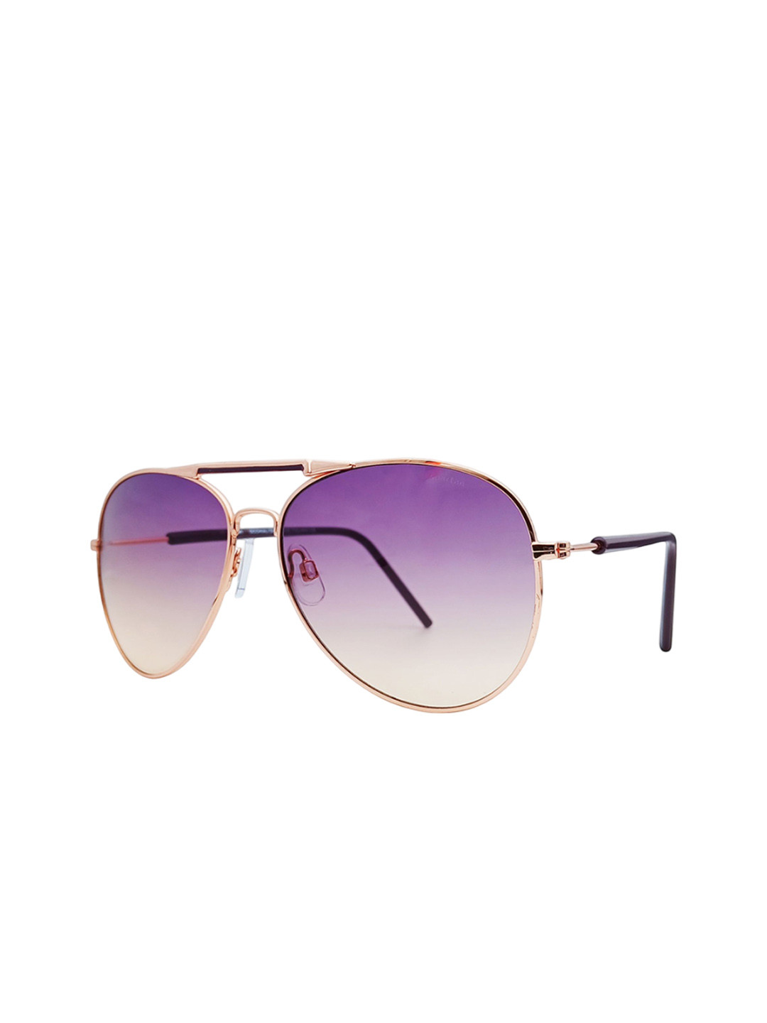 Spartan Men Purple Lens & Gold-Toned Aviator Sunglasses SPS142 C41-