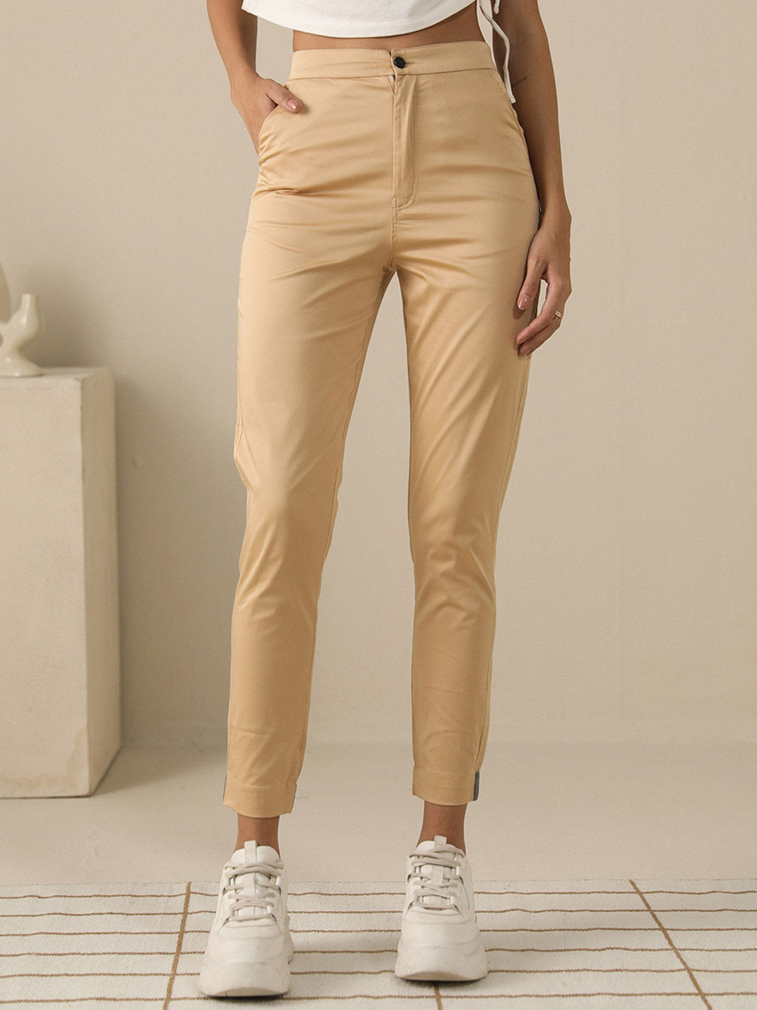 PRIMAL GRAY Women Original Cotton Straight Fit Chino Joggers