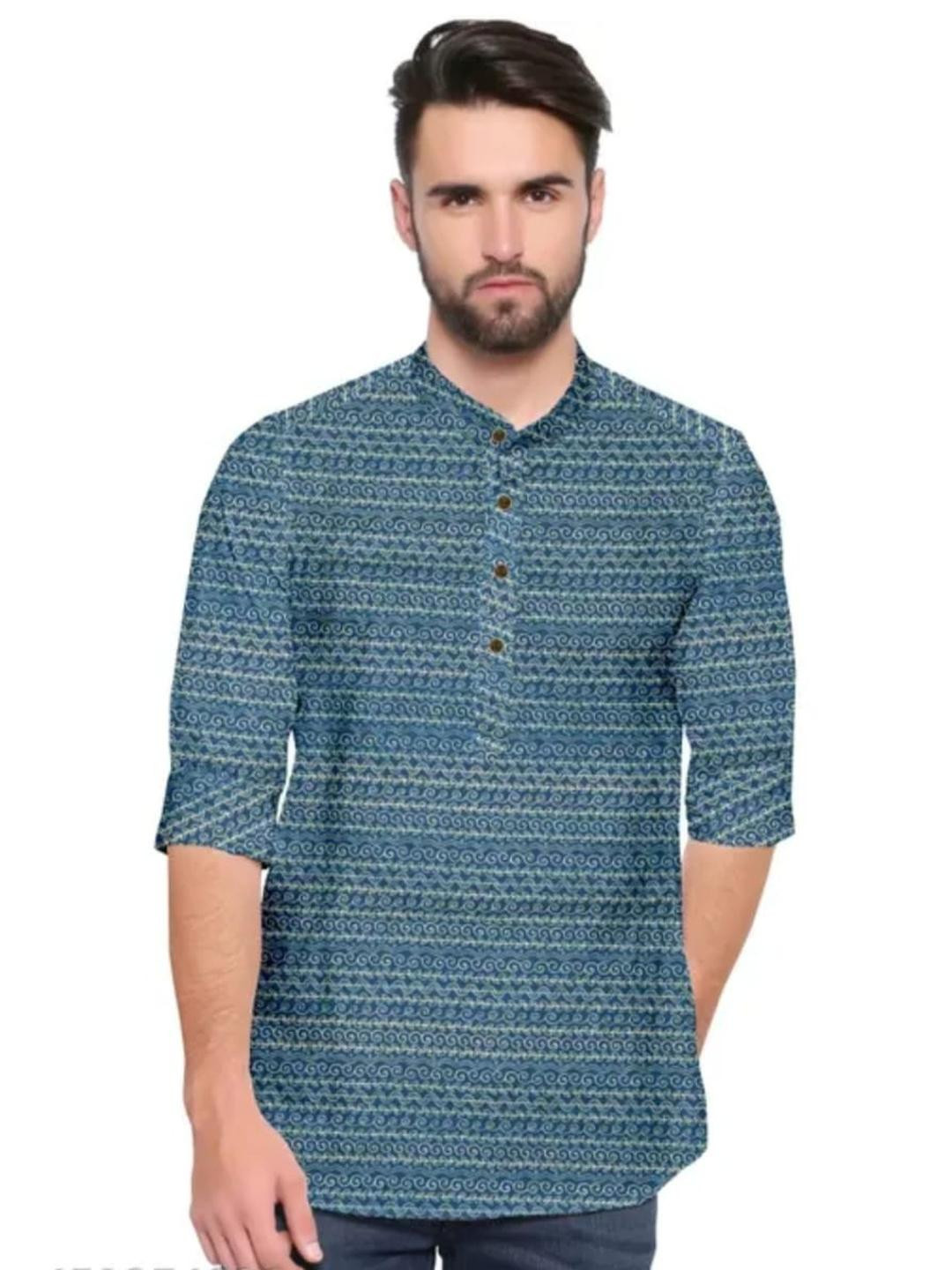 ISUEL FAB Men Navy Blue Cotton Shirts