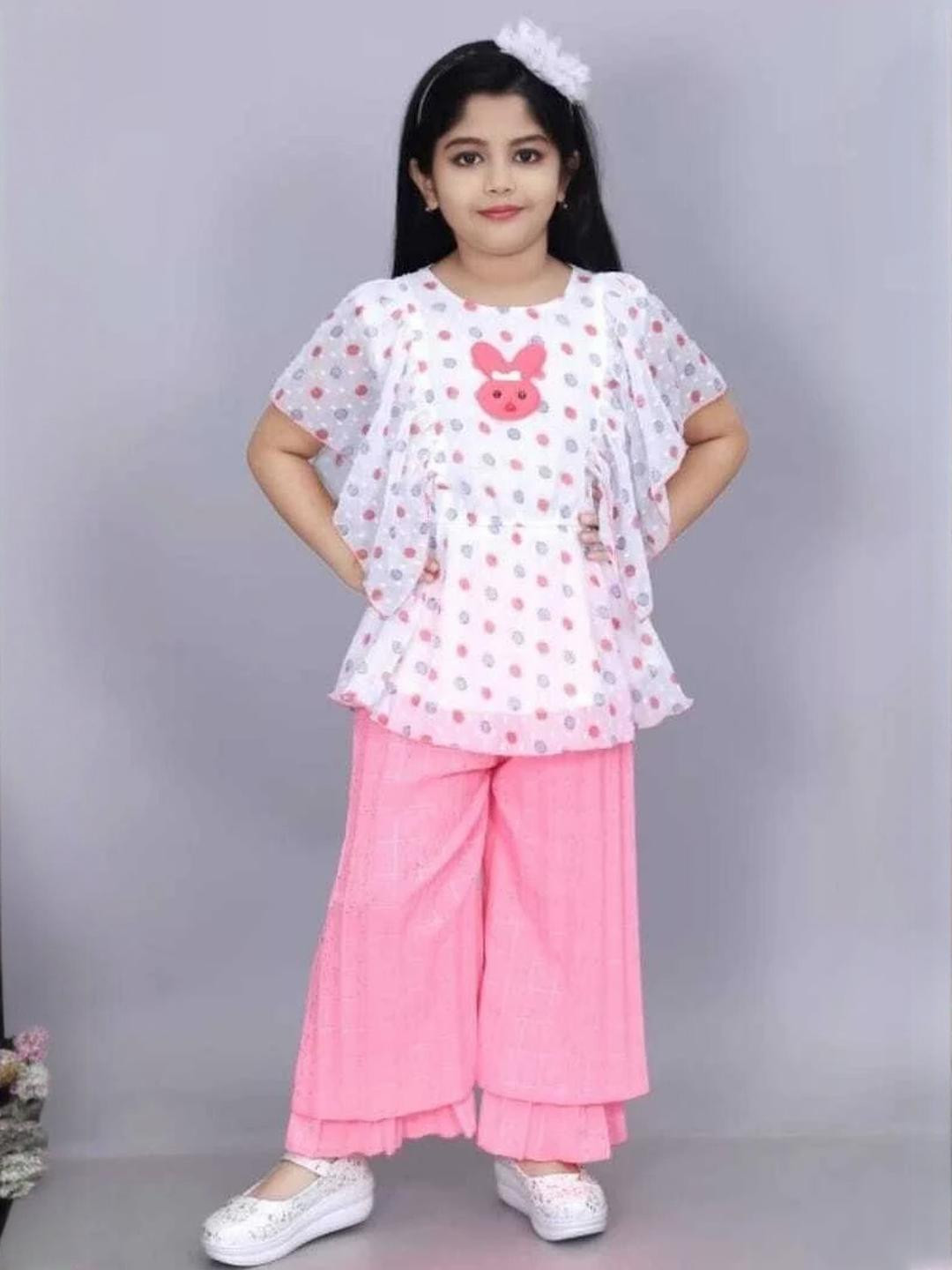 sms dressses Girls Printed Top with Palazzos