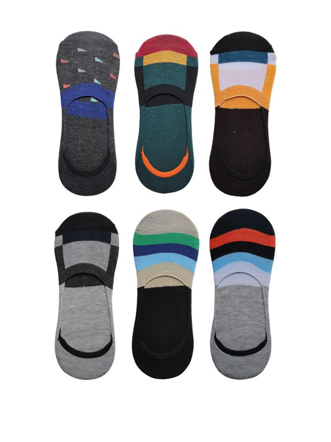 VOICI Pack Of 6 Multicolor Loafer Socks