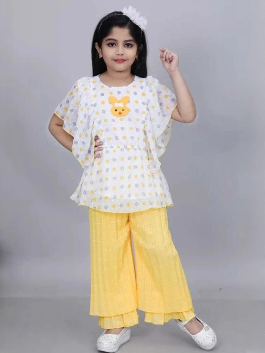 sms dressses Girls Printed Top with Palazzos