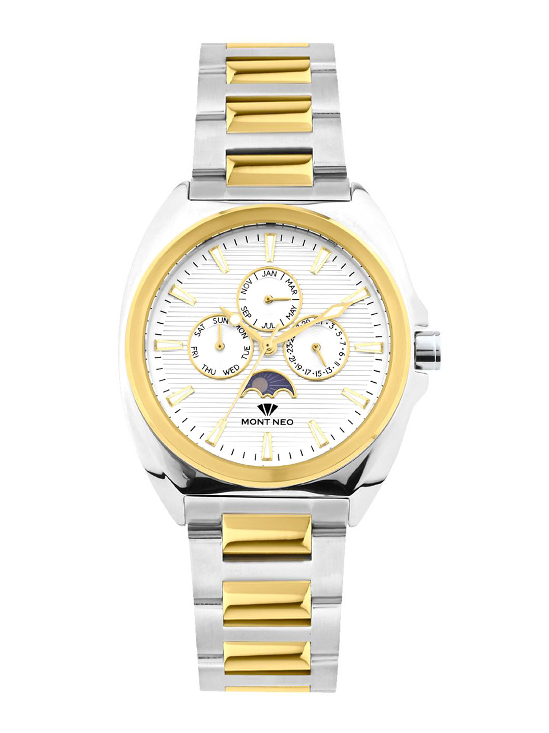 MONT NEO Men Dial & Stainless Steel Bracelet Style Straps Analogue Watch 3514M-M1203