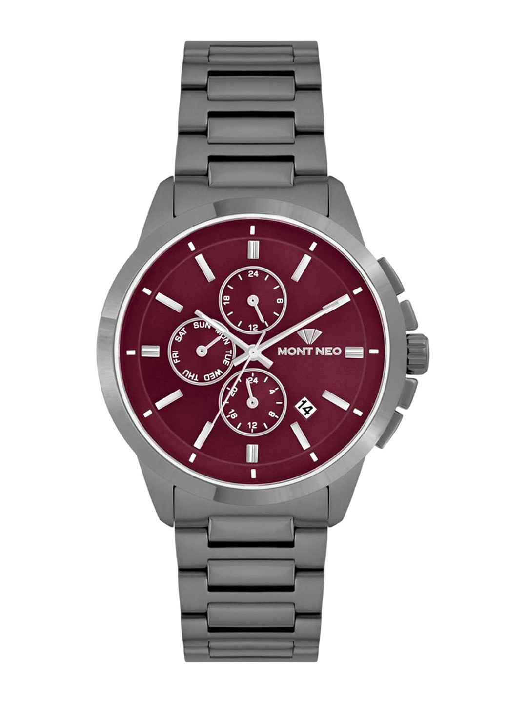 MONT NEO Men Quartz Dial & Bracelet Style Straps Analogue Watch G1051M-M8812