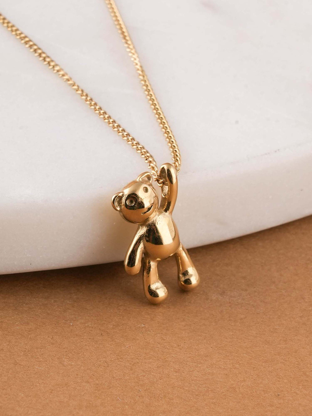 PALMONAS Gold-Plated Waterproof Pendant With Chain