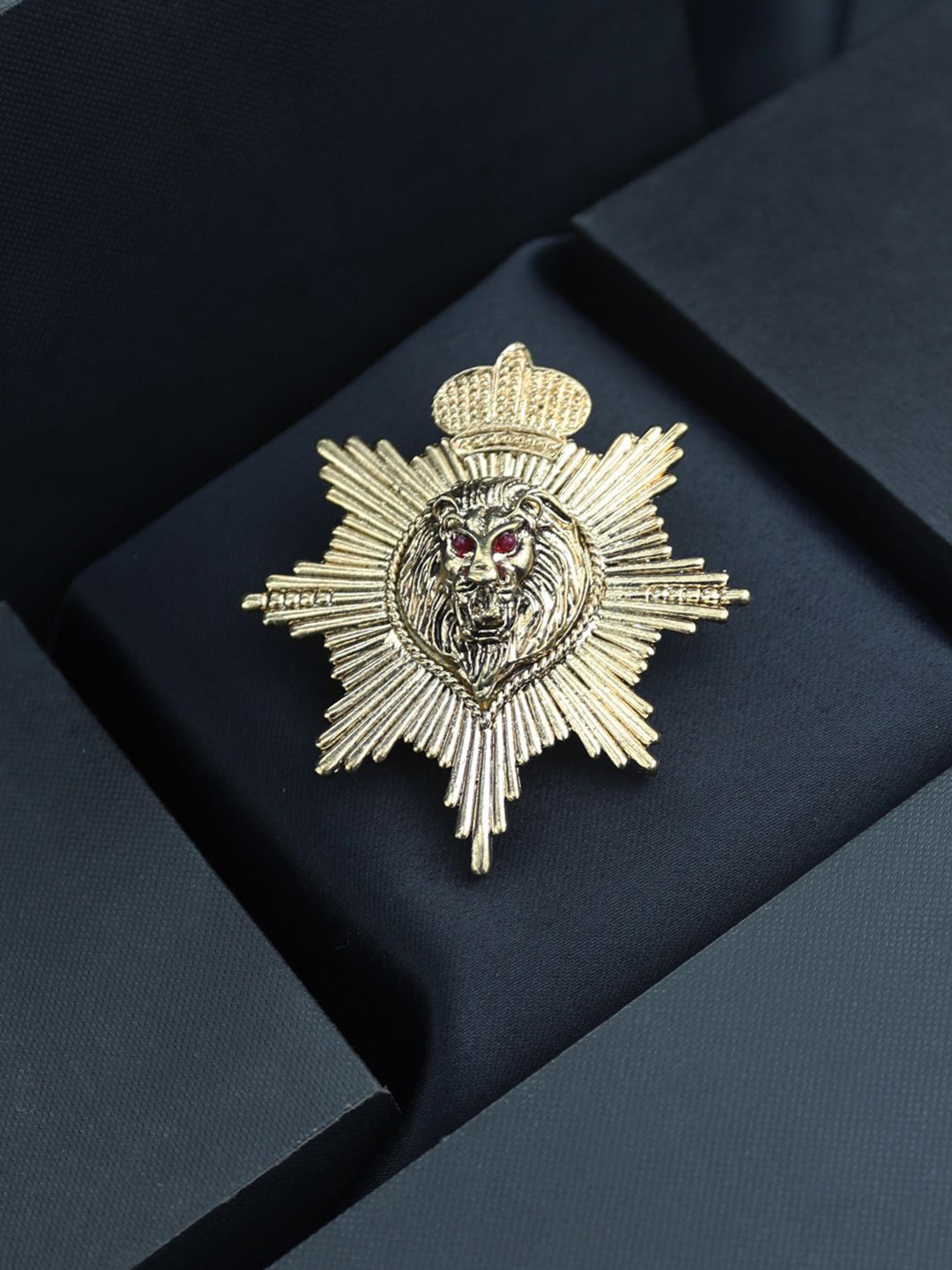 House of Pataudi Statement Gold-Plated Brooch