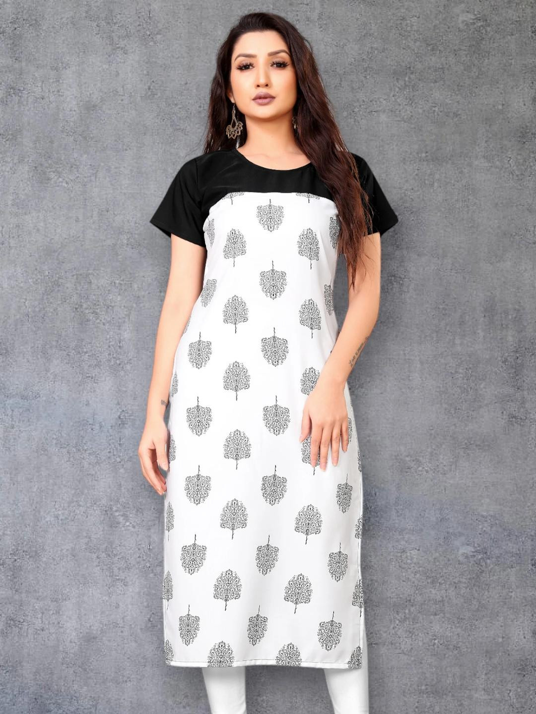 MANTRA DESIGNER Women  White Crepe Kurtas