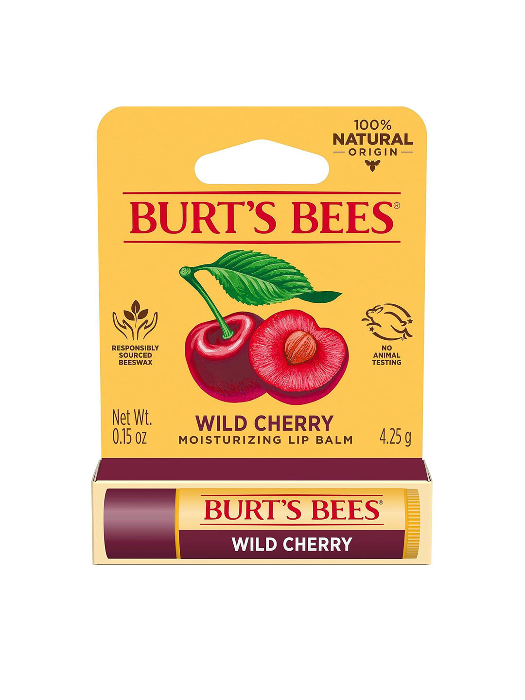 Burt's Bees Wild Cherry Moisturizing Lip Balm - 4.25 g