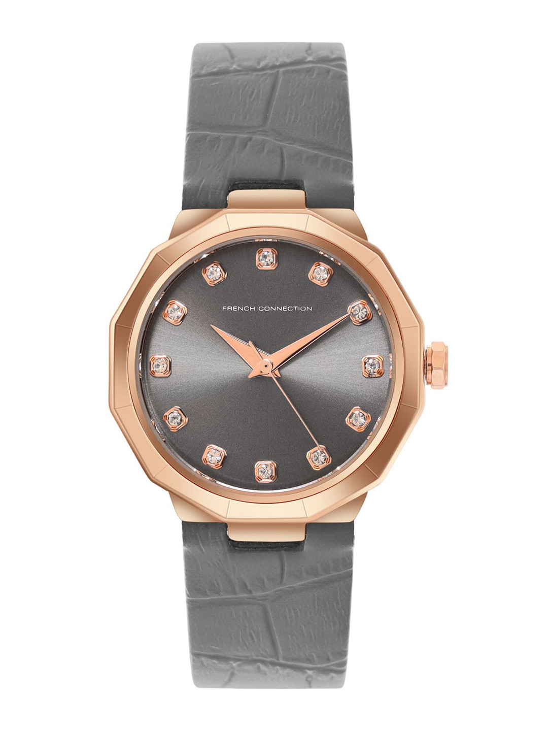 French Connection Women Leather Straps Analogue Watch FCT2GRL