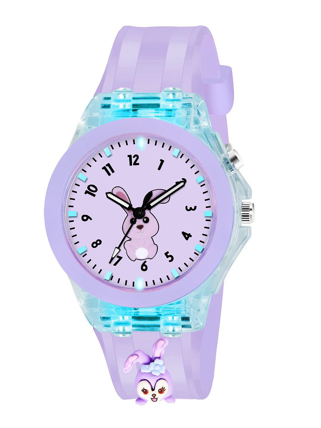 Cloudwood Girls Patterned Dial & Straps Analogue Multi Function Watch 327 PurpleRabbit