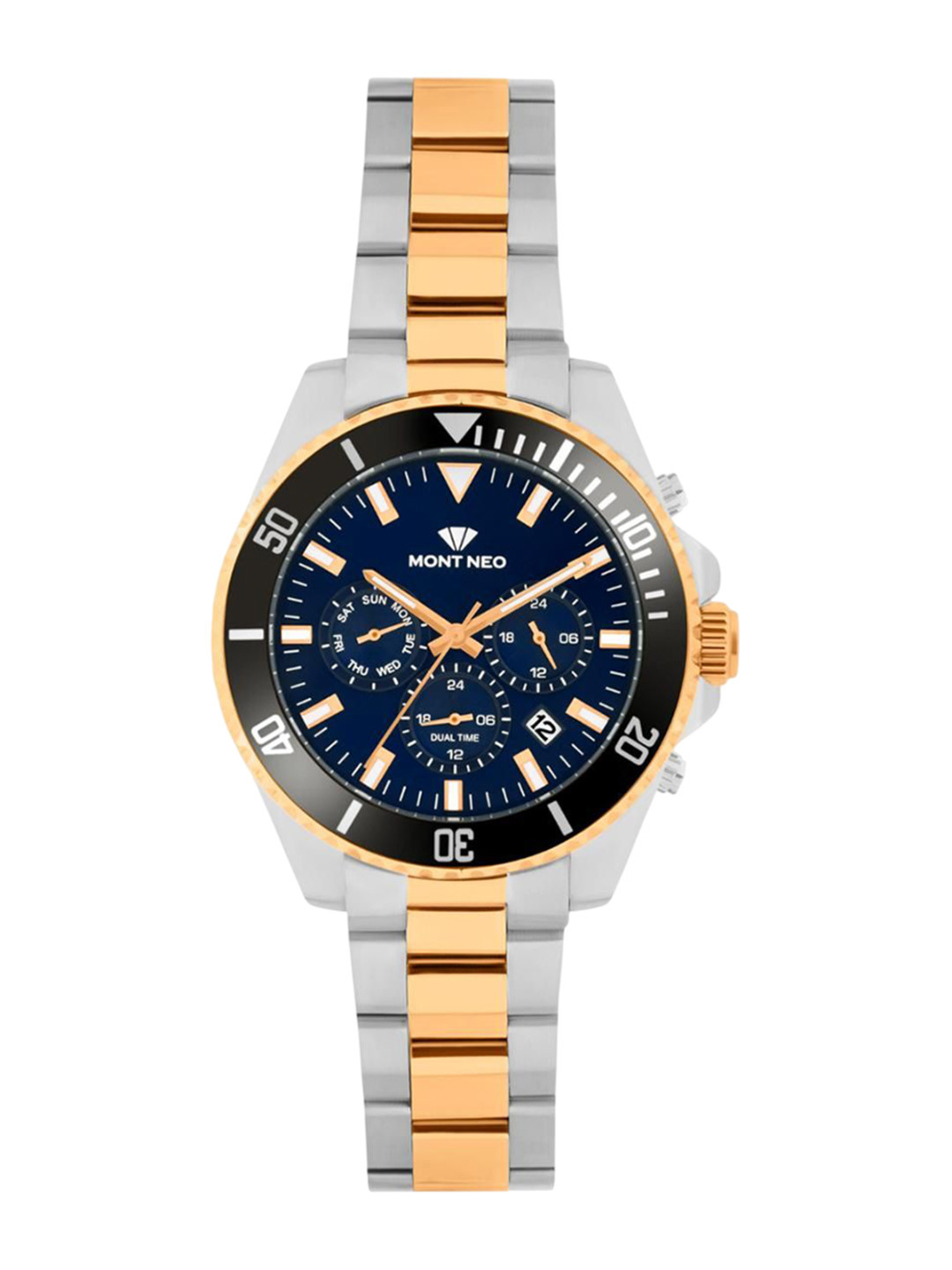 MONT NEO Men Dial & Bracelet Style Straps Analogue Multi Function Watch 3508M-M1305