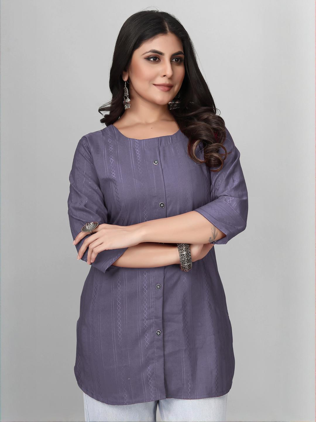 MANTRA DESIGNER Women  Grey Viscose Rayon Kurtas