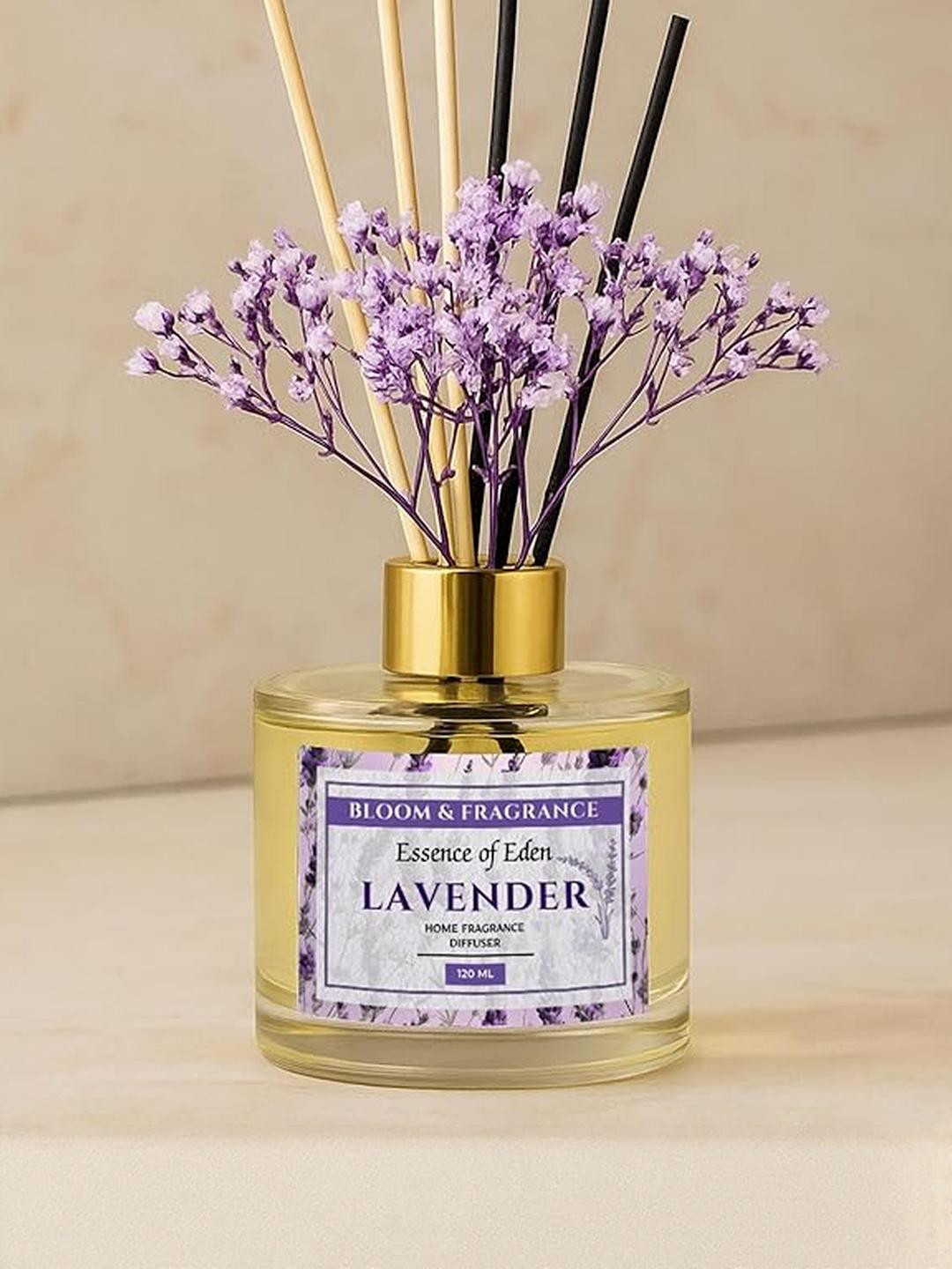 Lavender Reed Diffuser120ml Free 6 Fiber Reed Sticks Long-Lasting