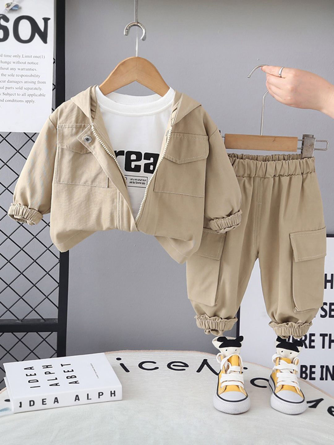 INCLUD Boys Hooded Sweatshirt With Joggers and T-Shirt