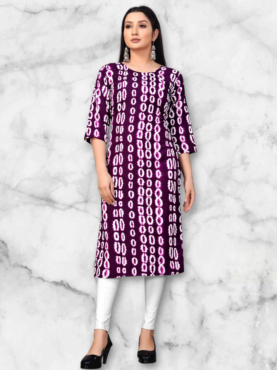 MANTRA DESIGNER Women Purple Crepe Kurtas