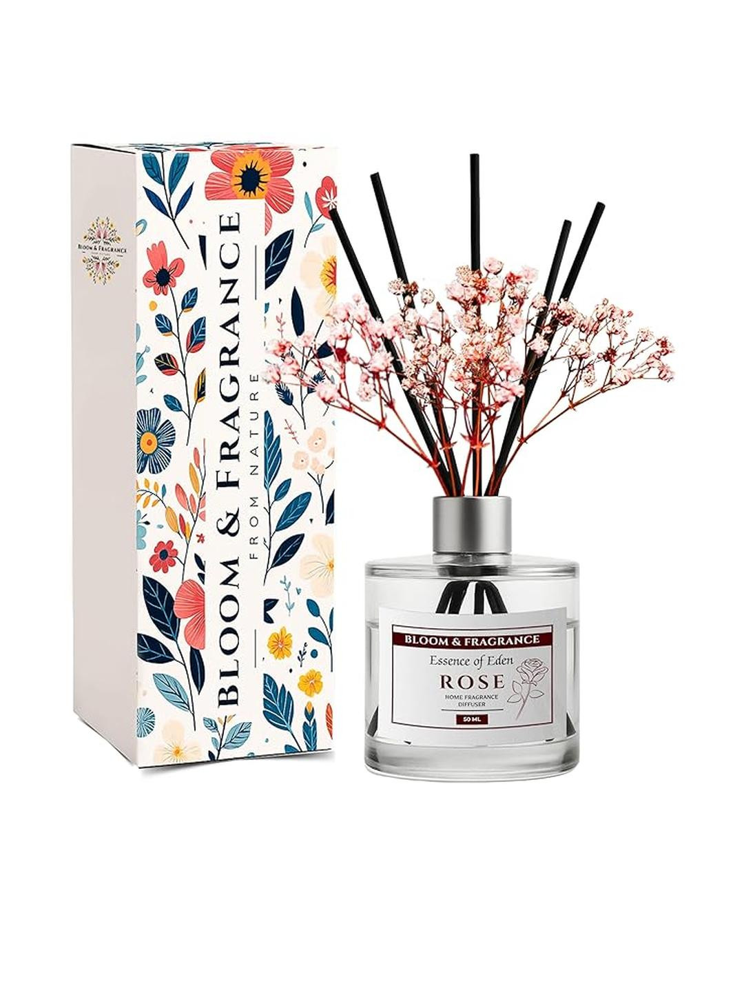Rose Reed Diffuser 50ml Set Free 4 Fiber Reed Sticks
