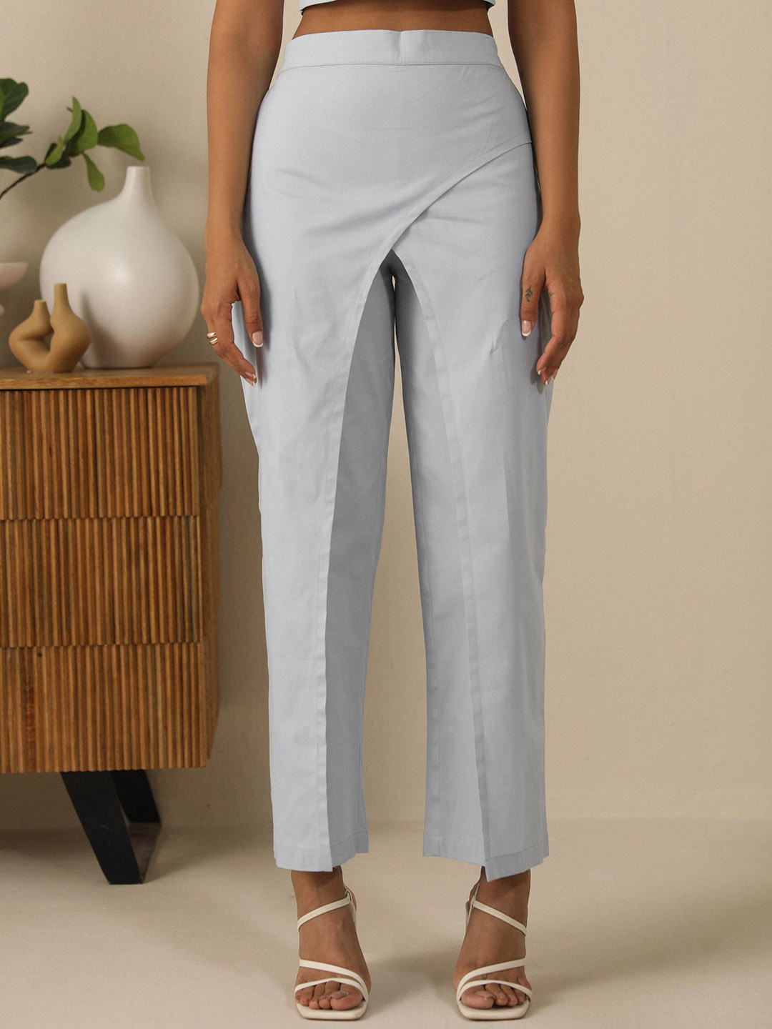 PRIMAL GRAY Women Original Easy Wash Side Drape Trousers