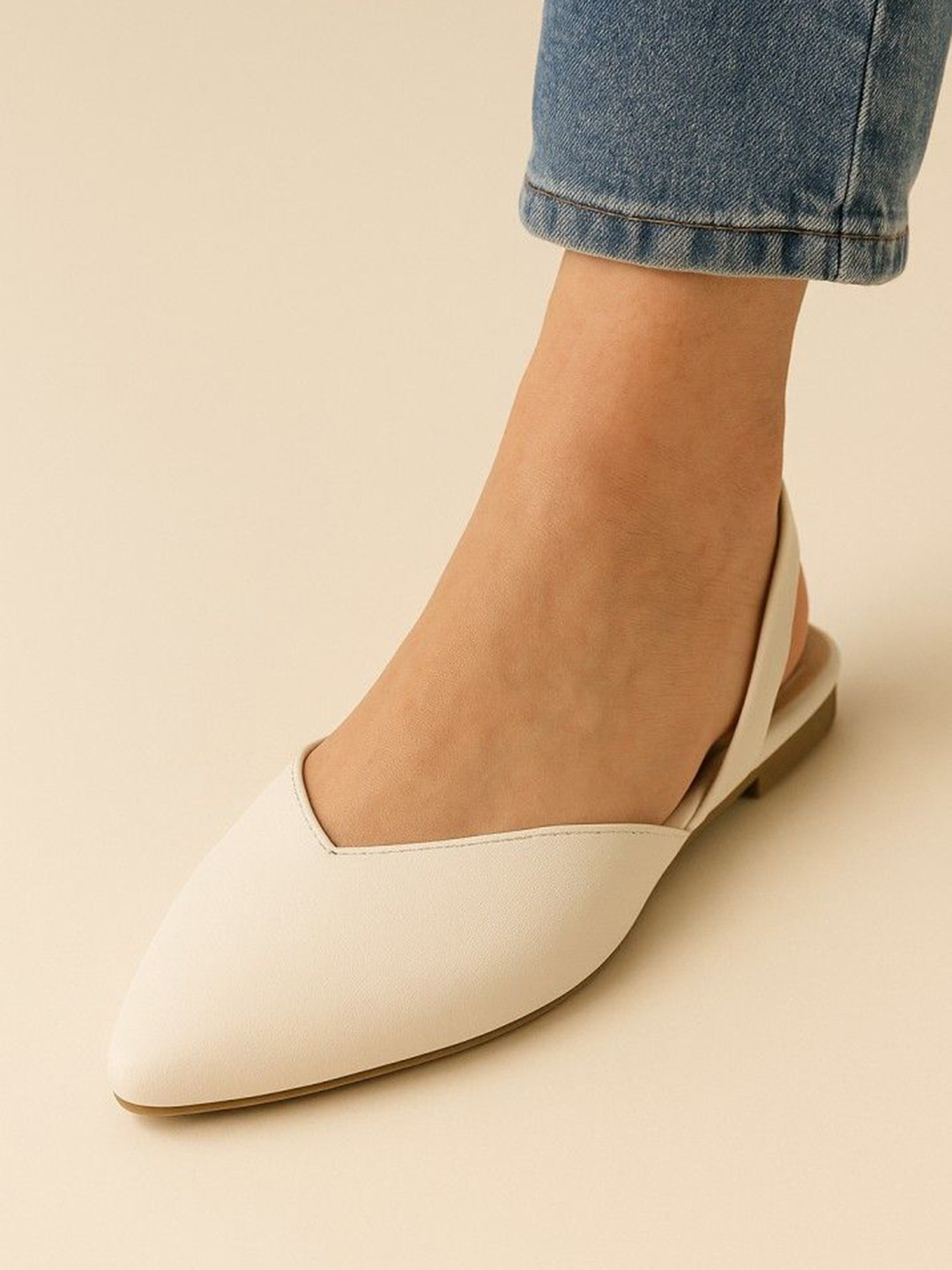 Linux Haze Women Pointed Toe Slingback Flats