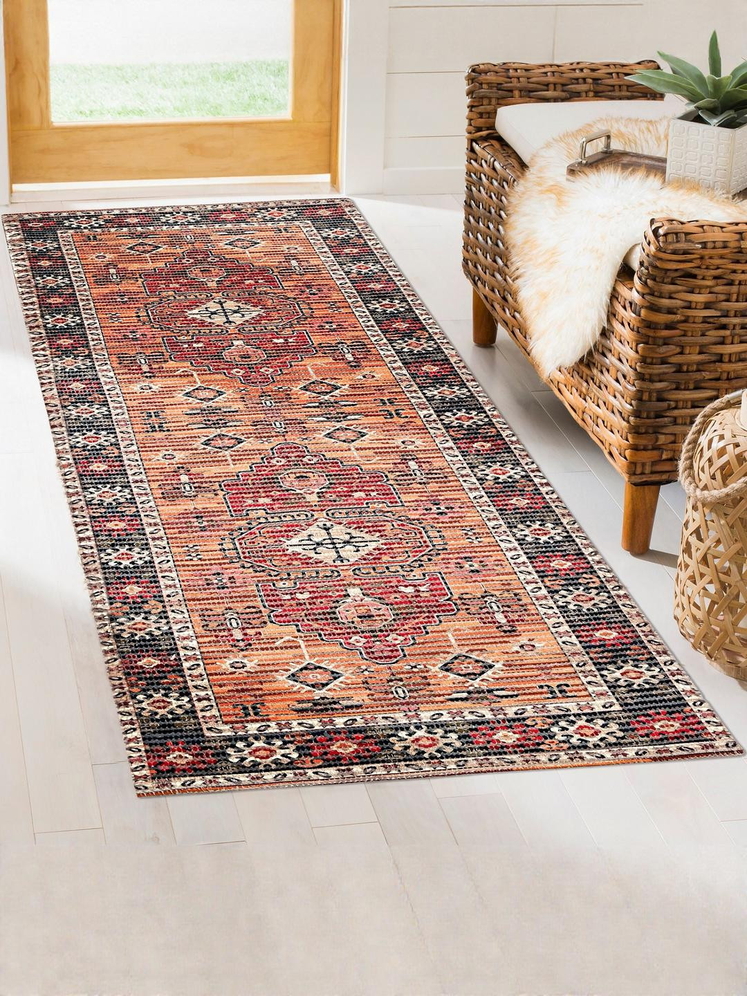 Homzz Non Slip 22x60 Inch Modern Digital Printed Runner for Living Room