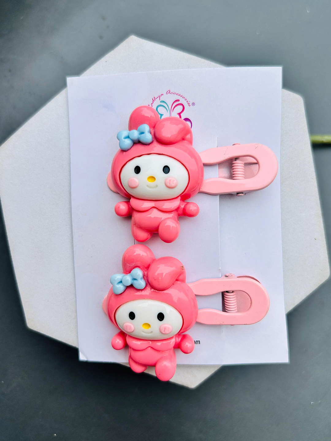 Radhya Accessories Women Set of 2 Kuromi Melody Metal Hair clips