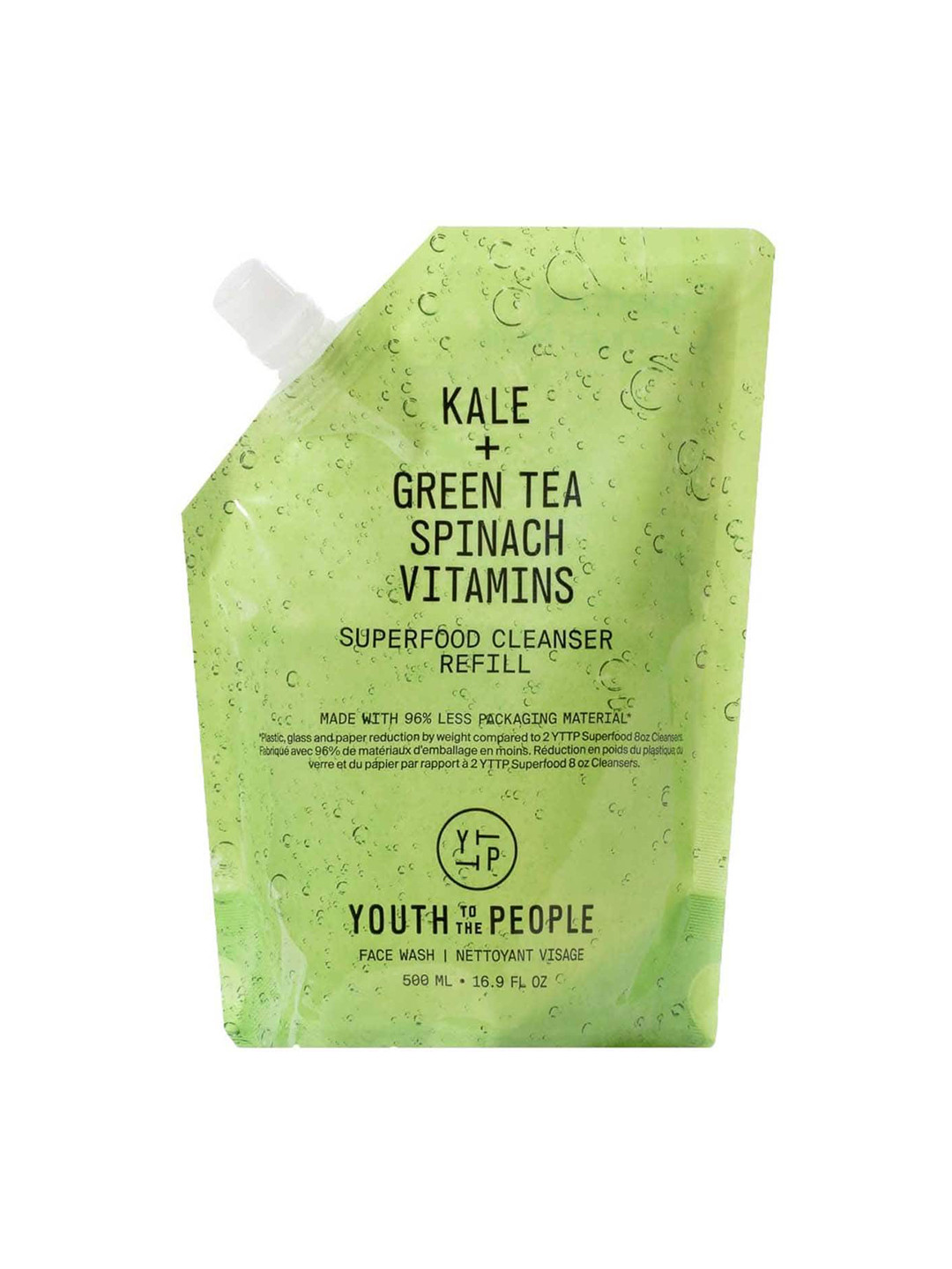 YOUTH TO THE PEOPLE Kale + Green Tea Spinach Vitamins Superfood Cleanser Refill - 500 ml