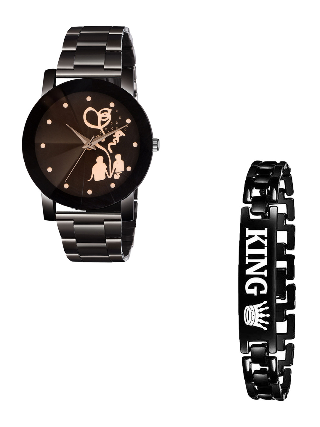 Gopal Shopcart Unisex Embellished Dial Bracelet Analogue Watch Bethu Couple With Bracelet