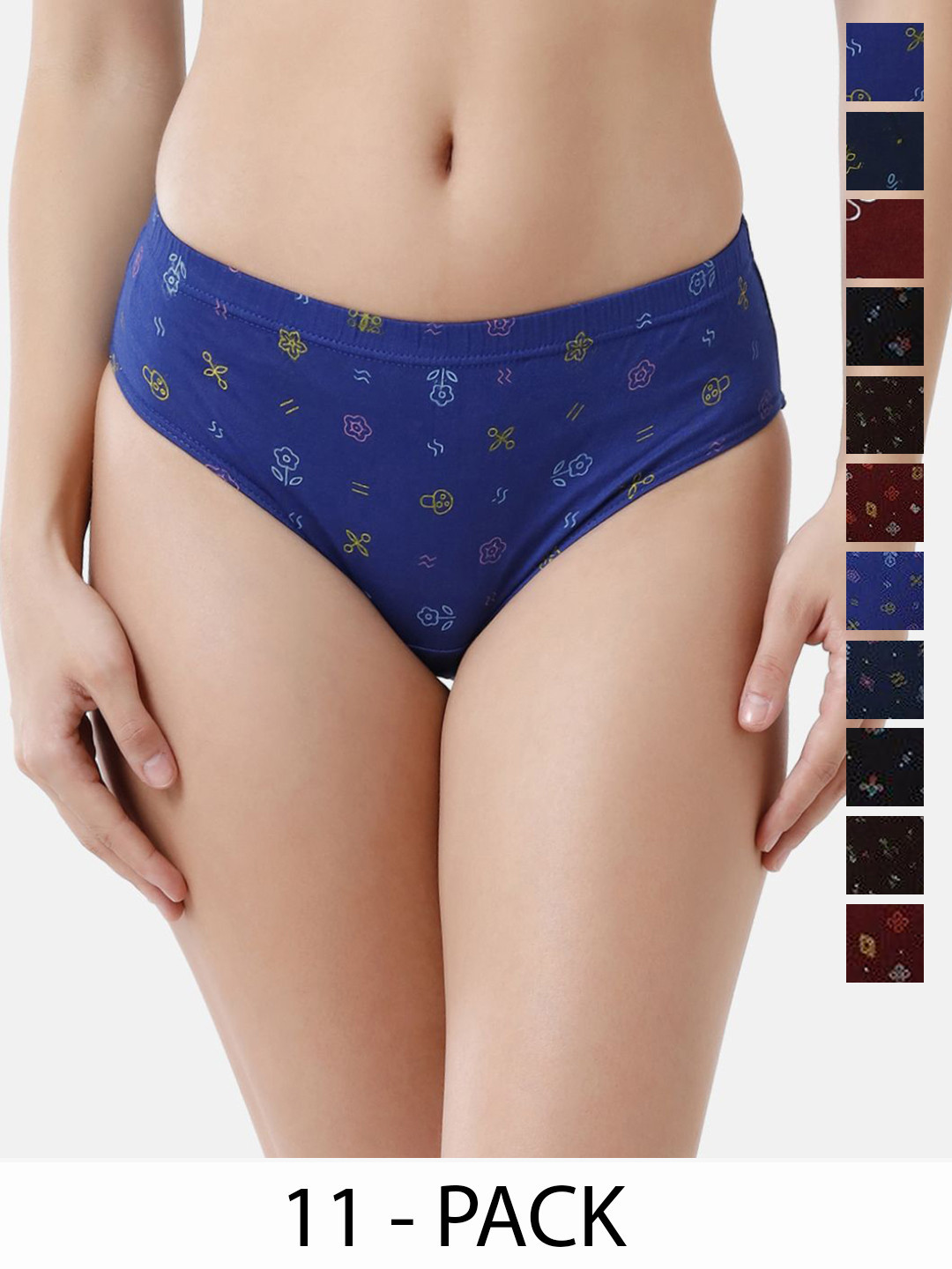 Rupa Jon Pack Of 11Assorted Thongs Briefs Rupa-Jon-Aishwarya-Printed-11