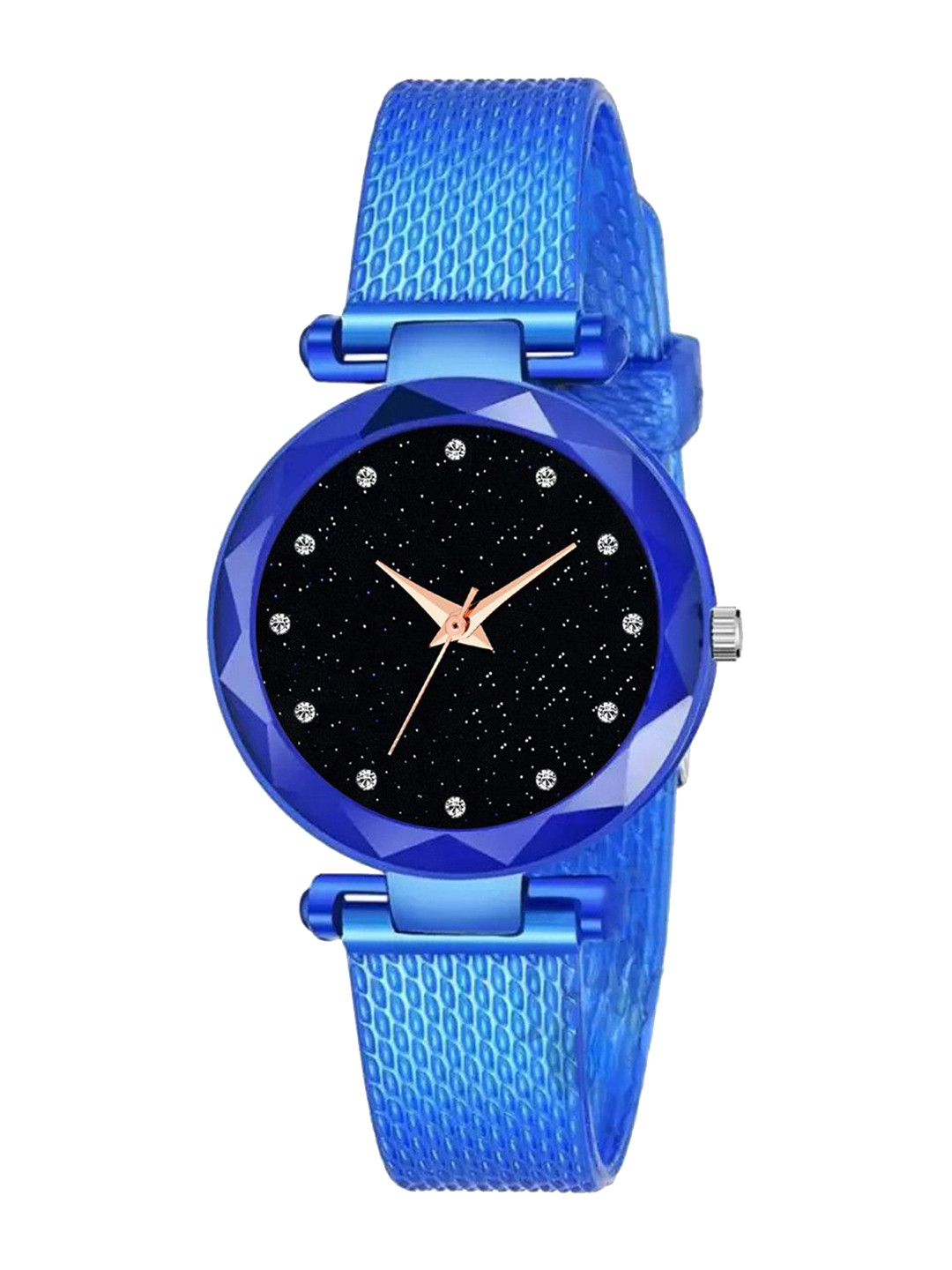 CSAMON Women Embellished Dial & Textured Straps Analogue Watch GR3_79 BLU 12 D Safar