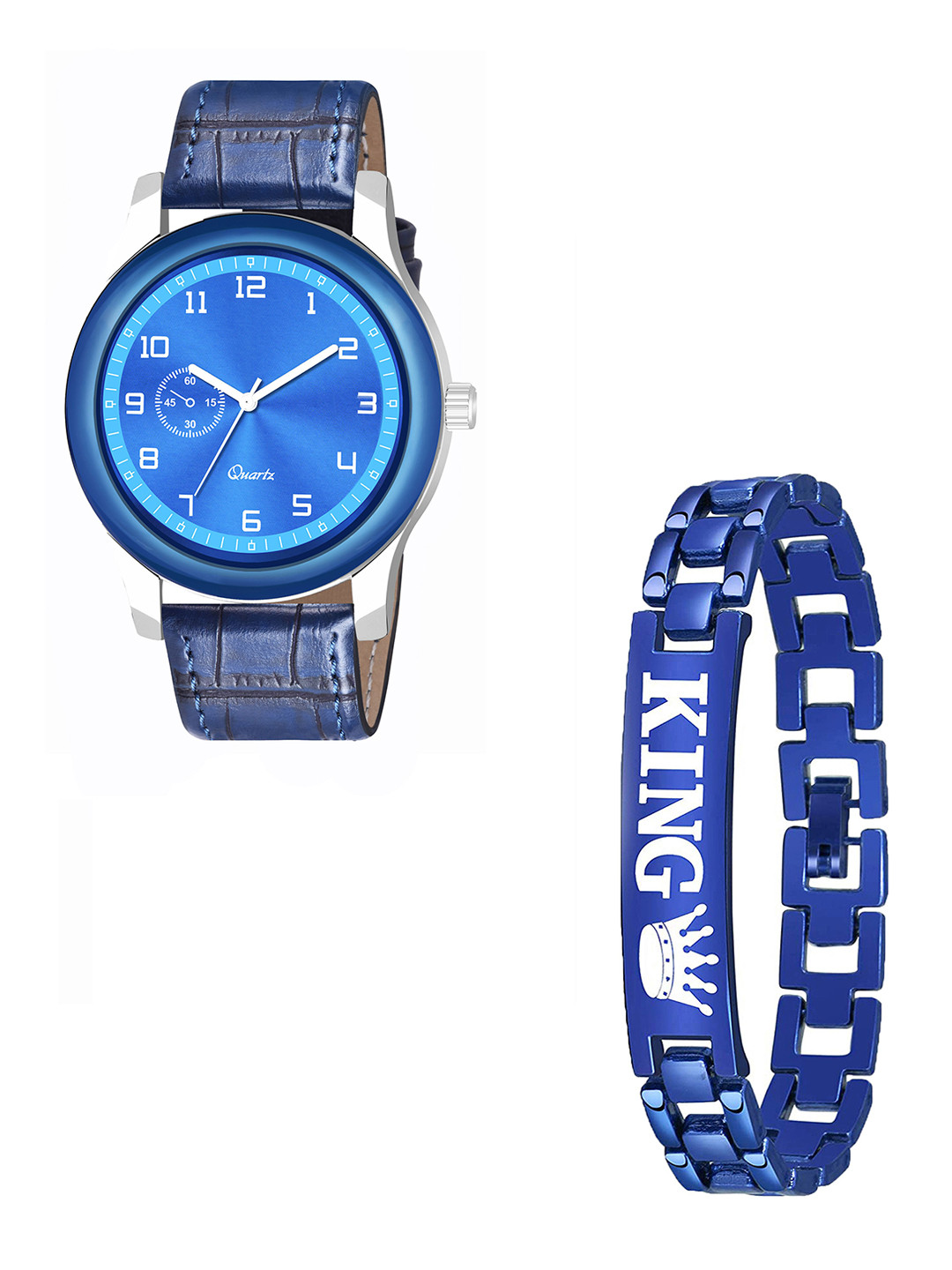 Gopal Shopcart Unisex Pack of 2 Analogue Watch B9050 C1001BLU NEW CD K Bracelet