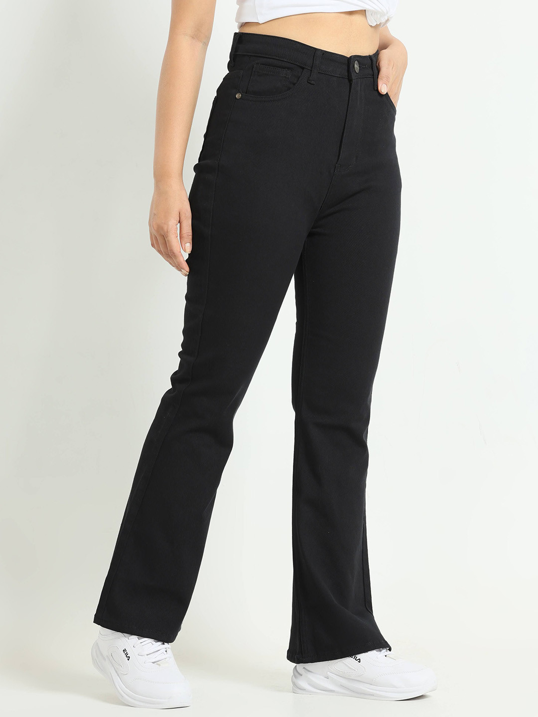 URBAN POCHE Women Bootcut High-Rise Mildly Distressed Jeans