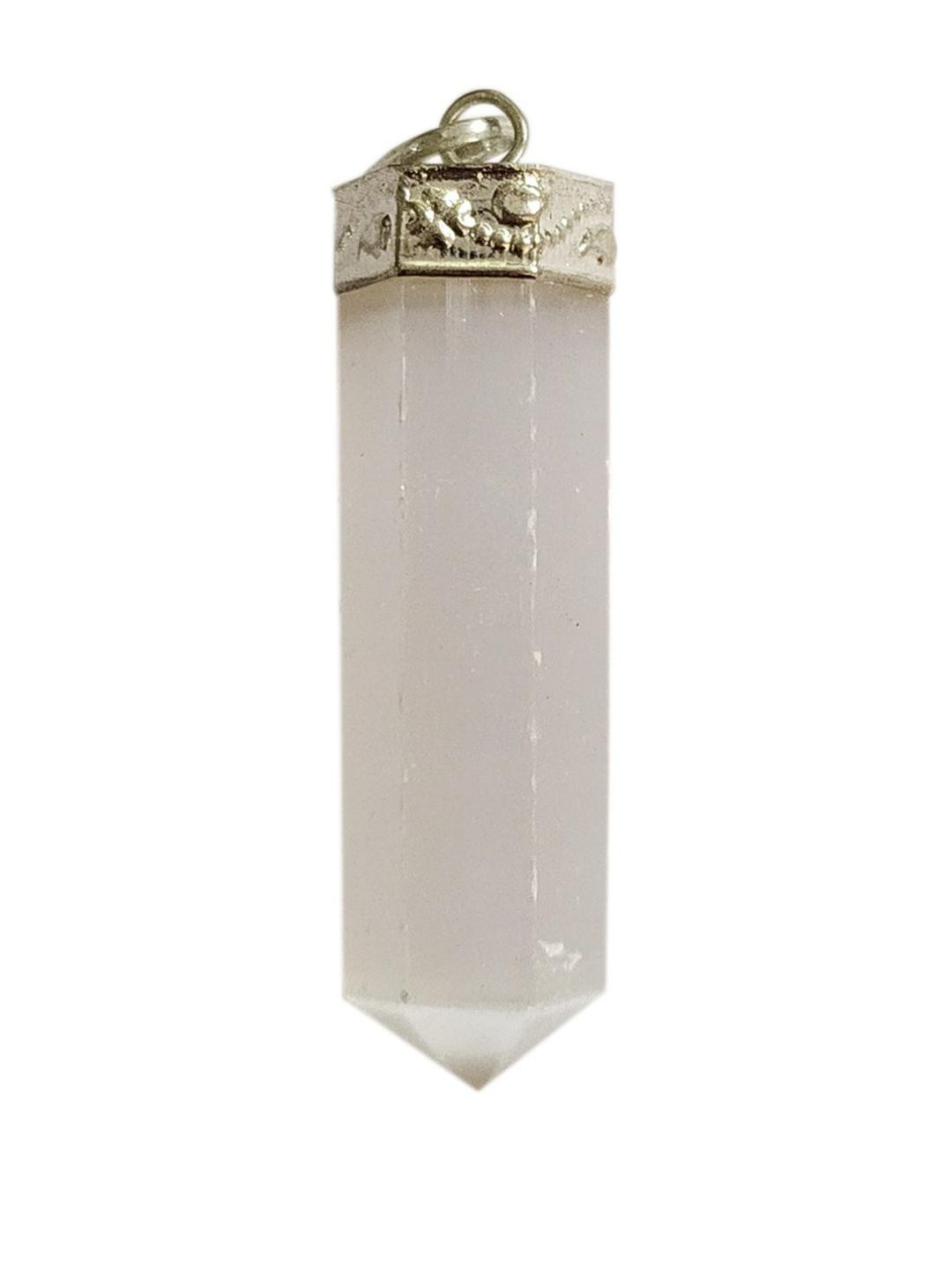 AURRA STORES Natural Crystal Pencil Pendant