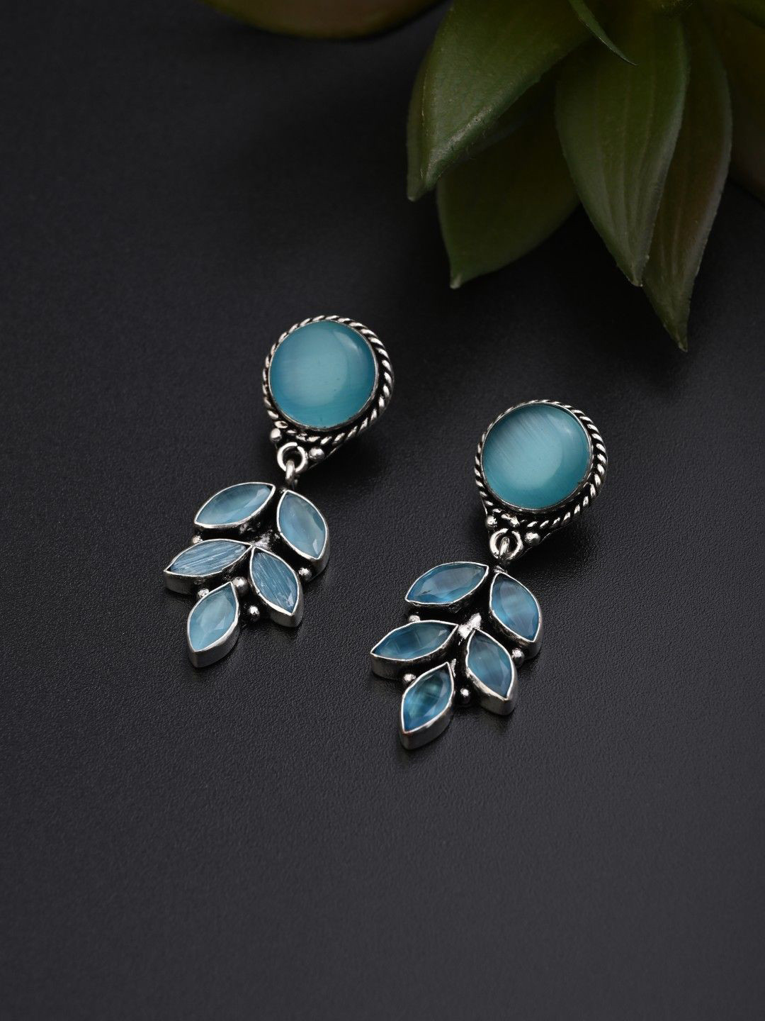 Anvik Women Contemporary Drop Earrings With Artificial Stones