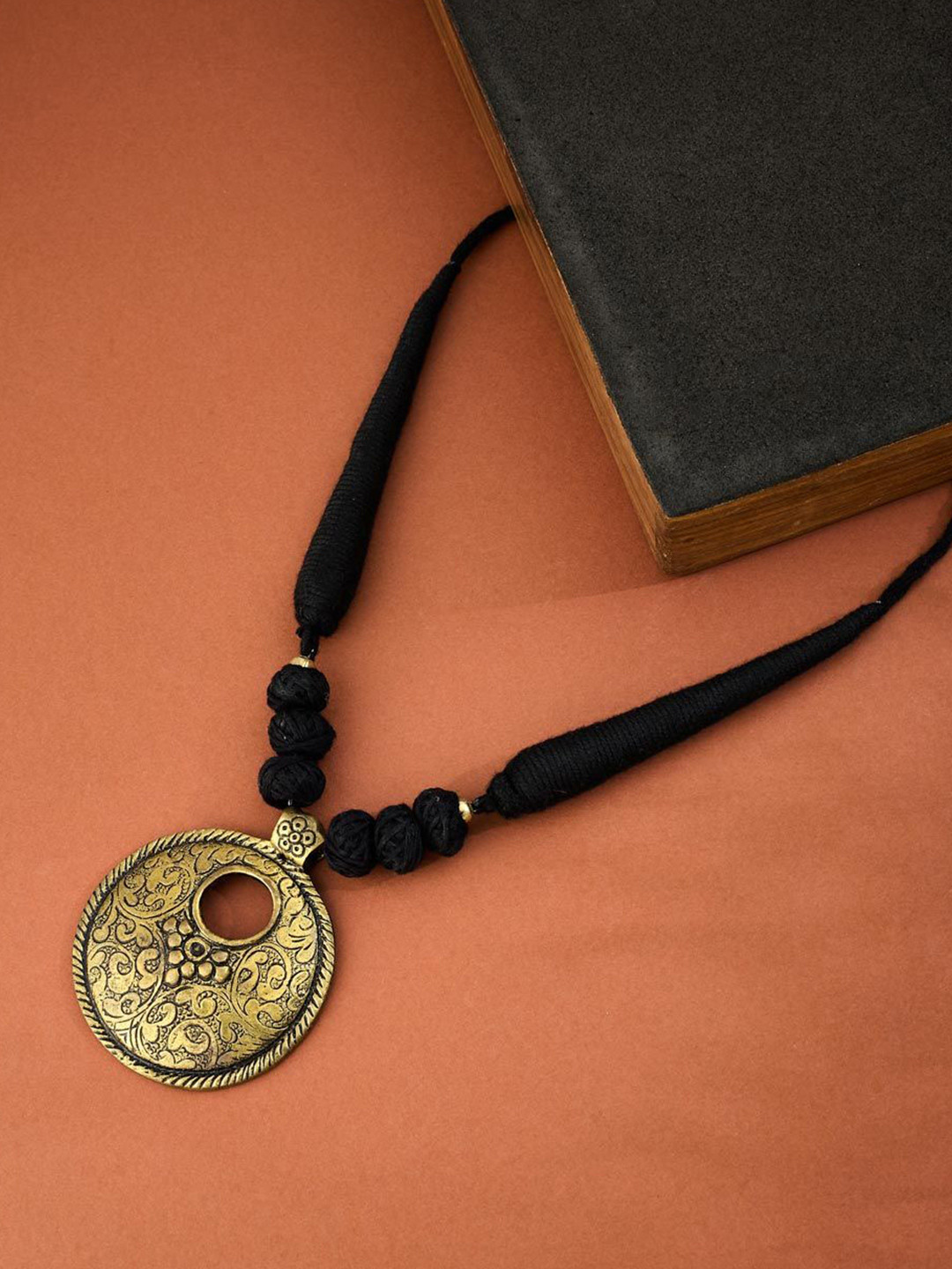 Fabindia Metal Floral Design Long Necklace