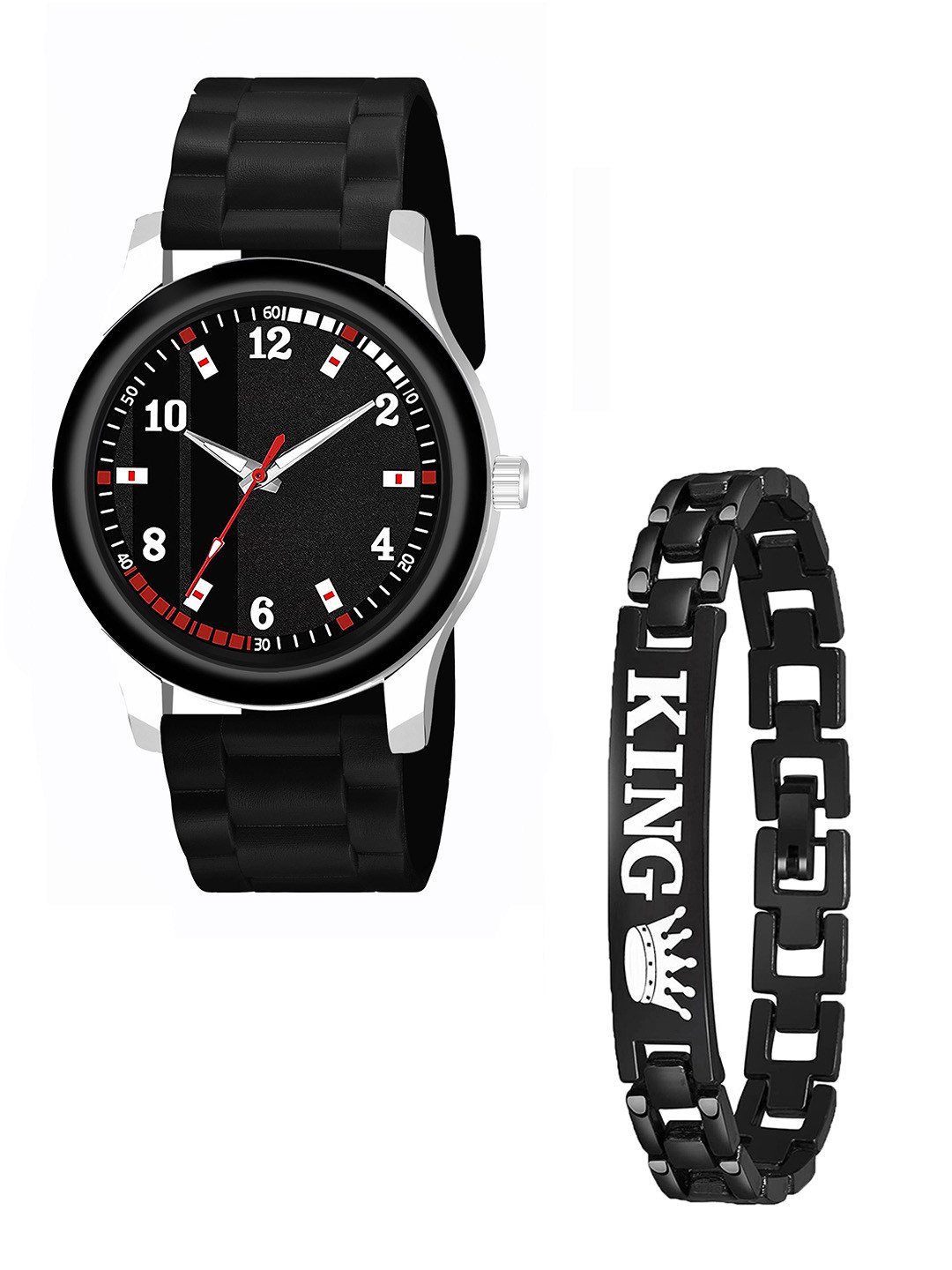 CSAMON Men Printed Dial & Straps Analogue Watch B9050 BLKPATA NEW CD K Bracelet_F