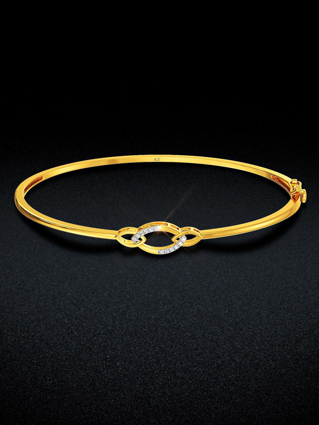 Joyalukkas Triple Leaf Charm Diamond Bracelet