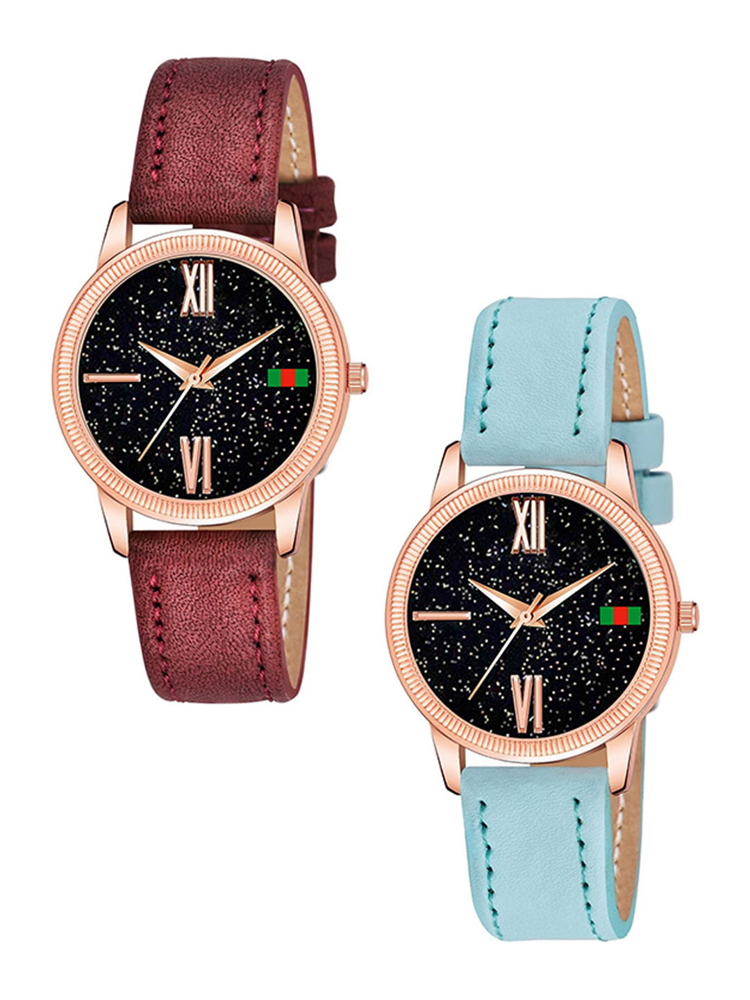 CSAMON Women Pack Of 2 Analogue Watch C25RG Roman MRO SKUBLU L