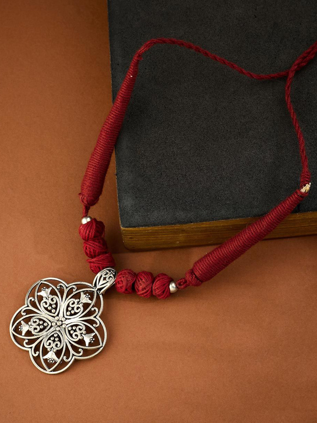 Fabindia Drawstring Long Ethnic Statement Necklace