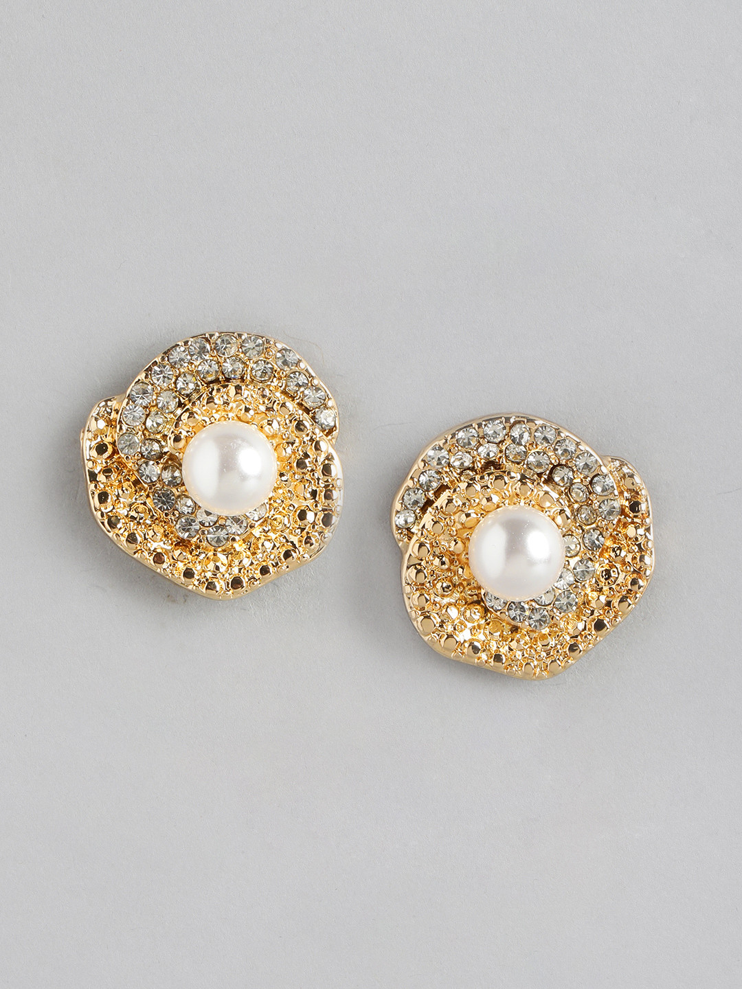 Forever New Gold Plated Jenna Crystal Pearl Stud Earring