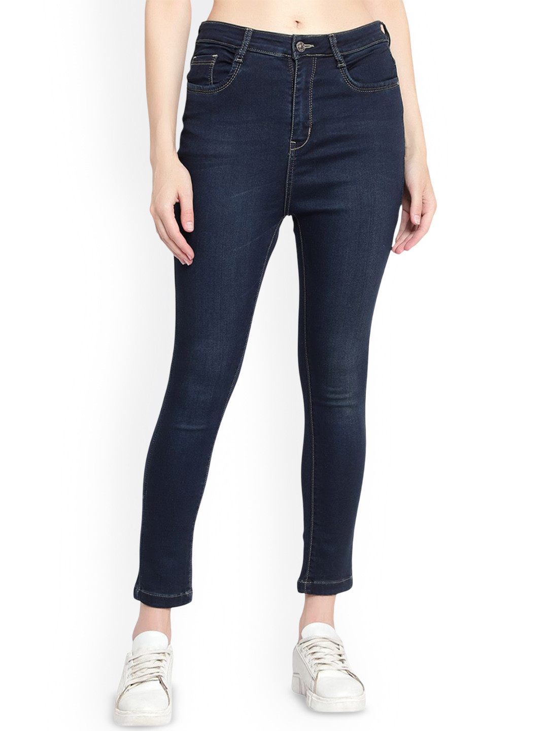 God's Club Women Straight Fit High-Rise No Fade Jeans
