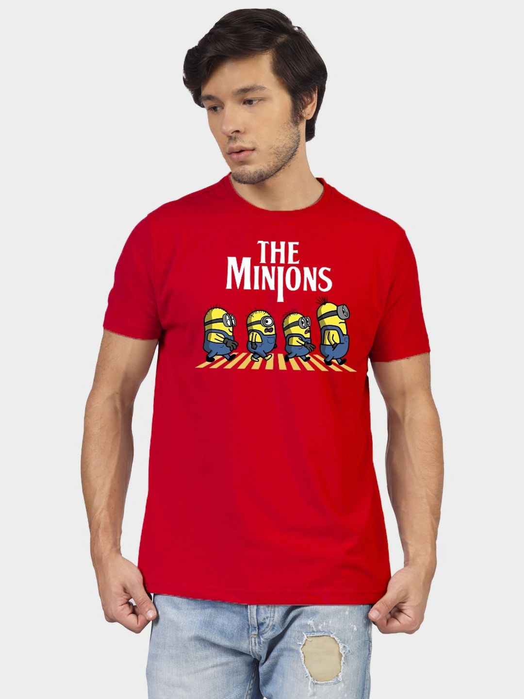 Greylongg Humour & Comic Printed Round Neck Short Sleeves Regular Fit Casual T-Shirt