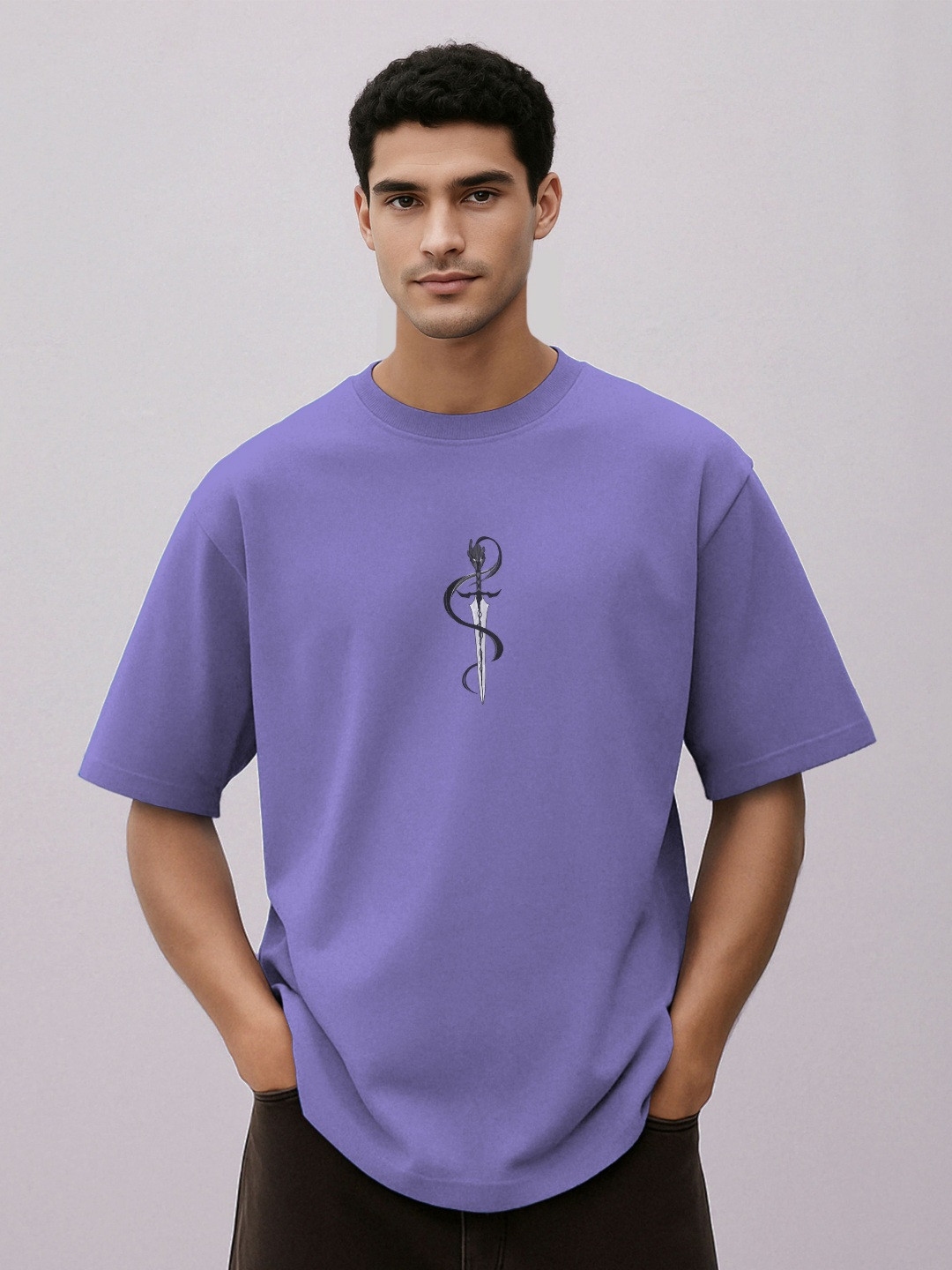 WHITE HUSK Igris Solo Leveling Anime Printed Oversized Cotton T-shirt