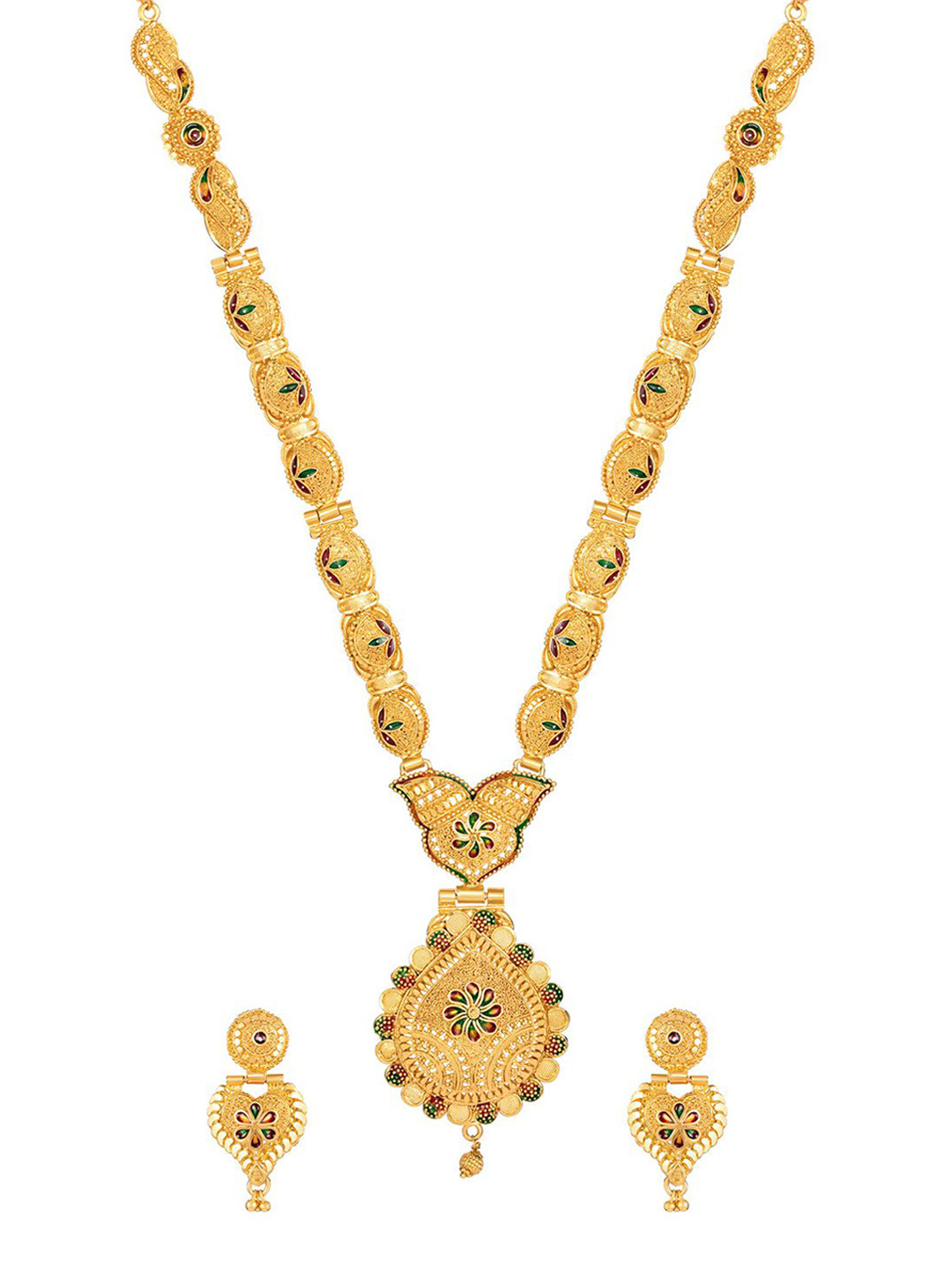 Shining Diva 1 g Gold-Plated Jewellery Set