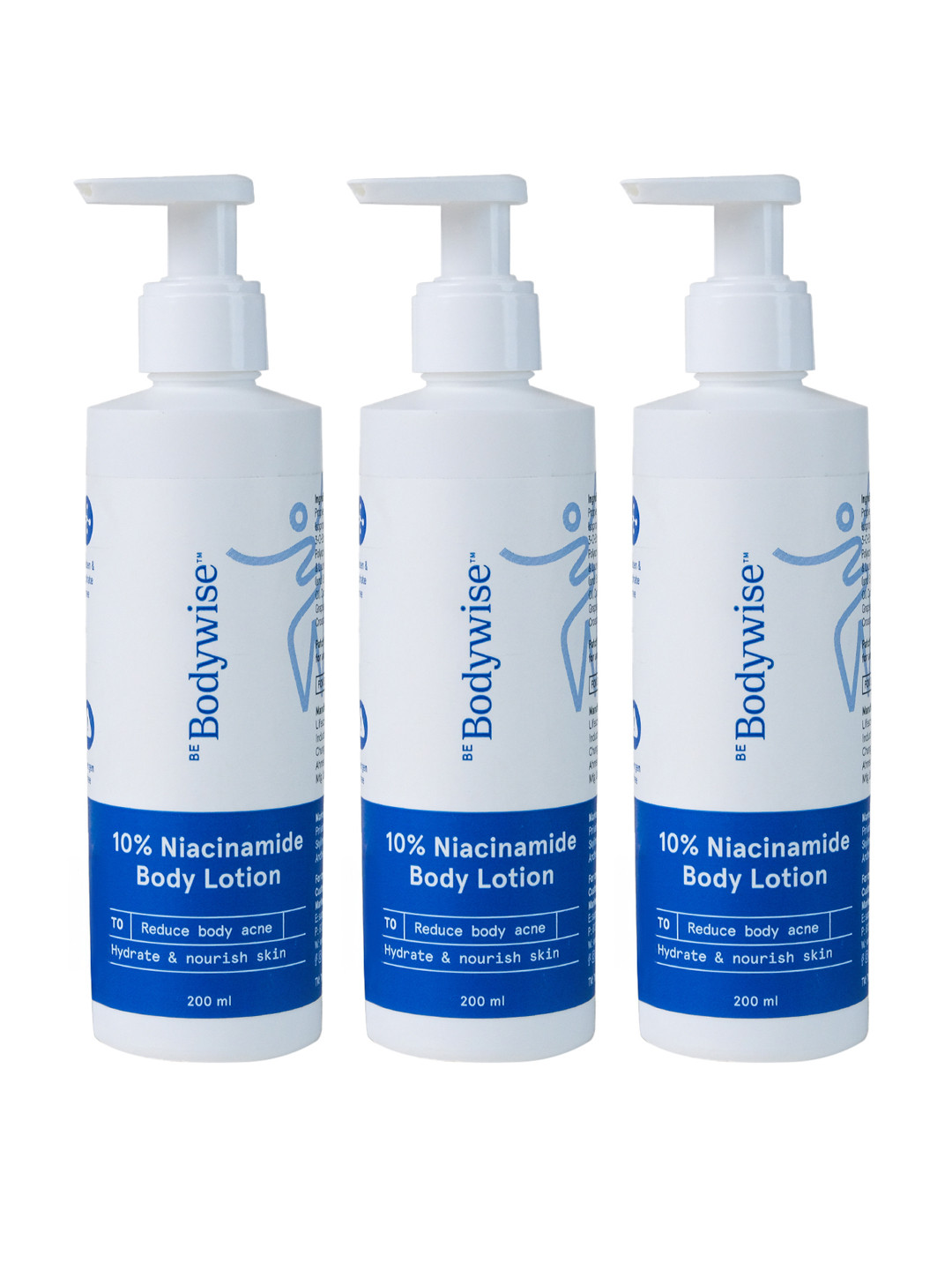 Be Bodywise 2-Pcs 10% Niacinamide Body Lotion to Repair Skin Barrier - 200 ml each