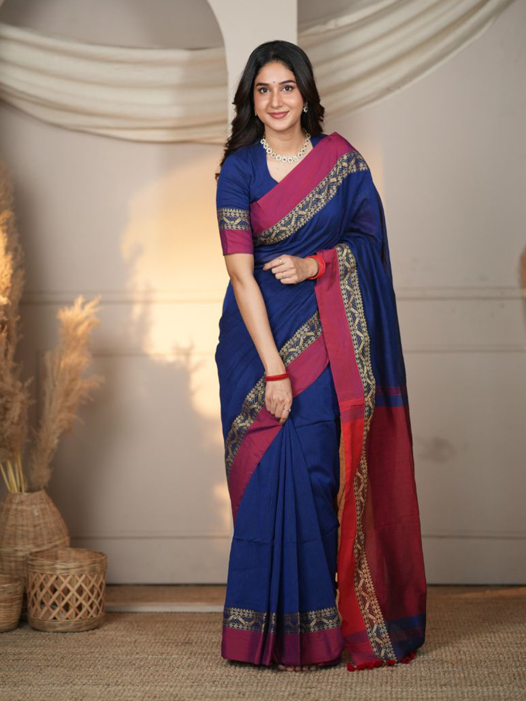 Sutisancha Woven Design Pure Bengal Cotton Saree